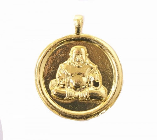 Boeddha hanger gold 4cm