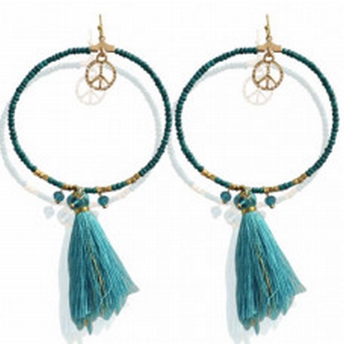 Earrings Fibe -turquoise-