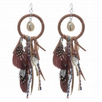 Oorbellen Boho Feather 