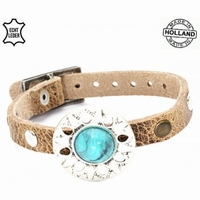 kwaliteit lederen damesarmband Nederlands handgemaakt fabric