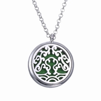 Aroma / parfum ketting met hanger opengewerkt